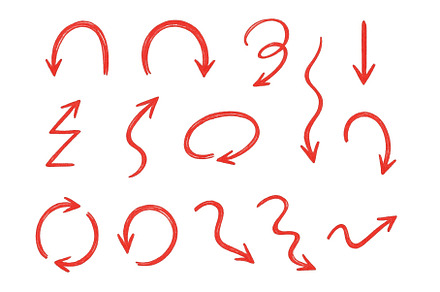 Red arrows and lines on a white, an Illustration by ZinetroN