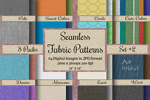 64 Seamless Fabric Textures - Set 2