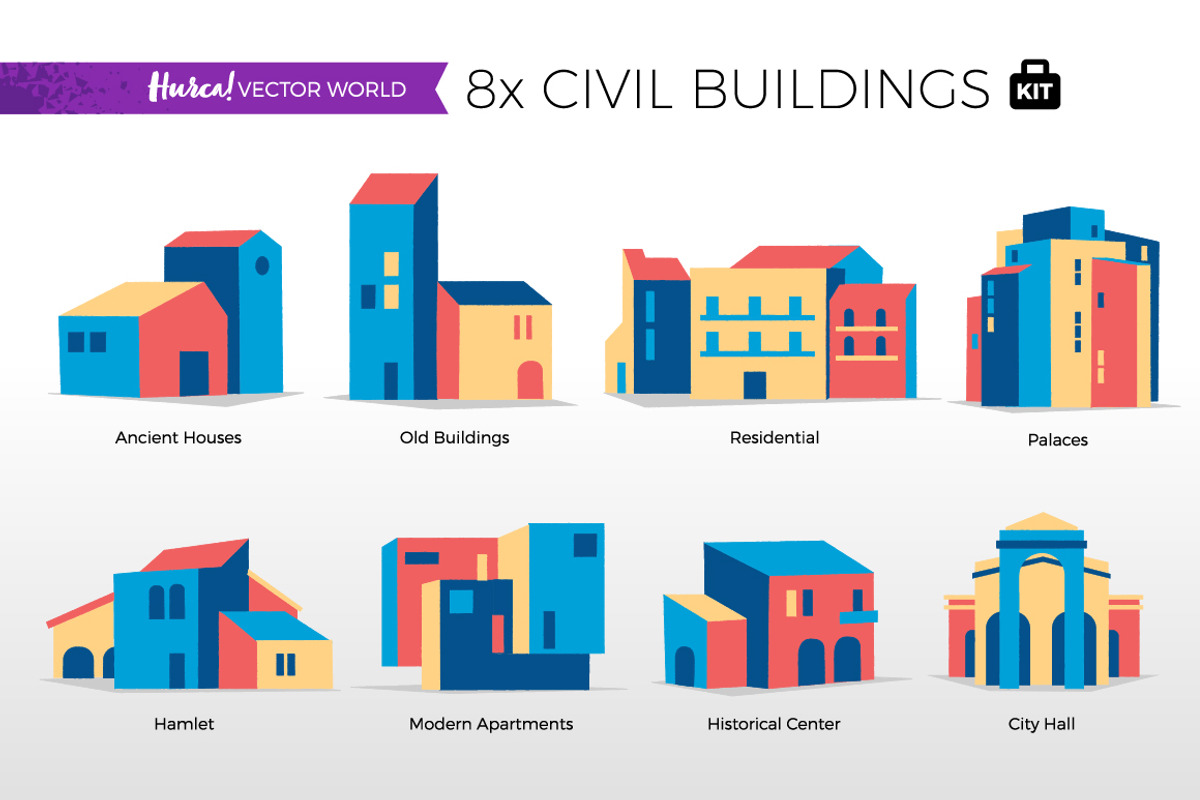 Civil Buildings - Vector World, an Illustration by Hurcastock! (Photo 1 of 2)