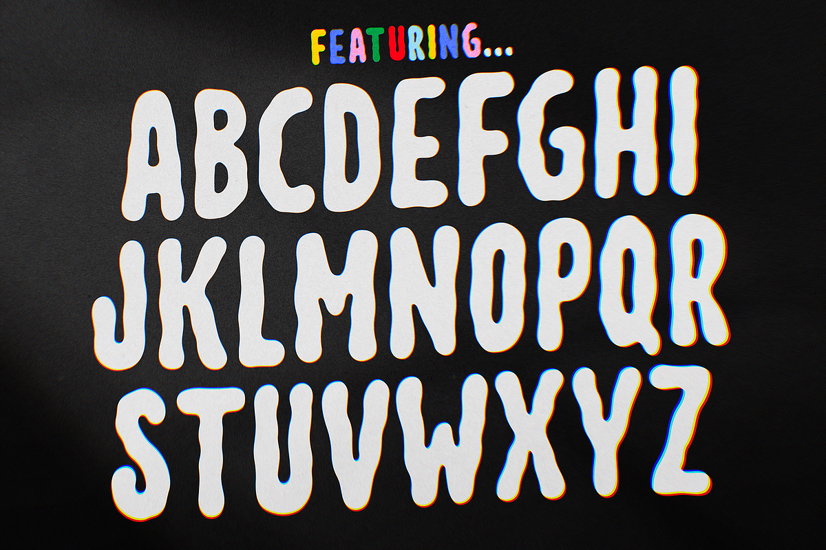 Wacky Wavy! A Wiggly Display Font, a Sans Serif Font by Meg Lewis Fun House (Photo 4 of 7)