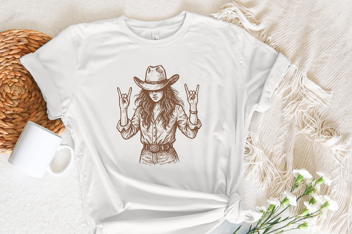 Cowgirl Rock On PNG, Western Woman, an Illustration by SharpMarketplace (Photo 7 of 9)