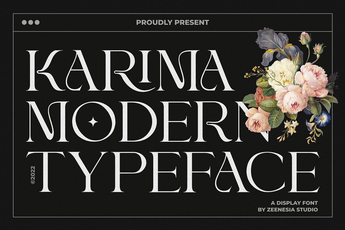 Karima A Modern Stylist Font, a Serif Font by zeenesia (Photo 1 of 20)