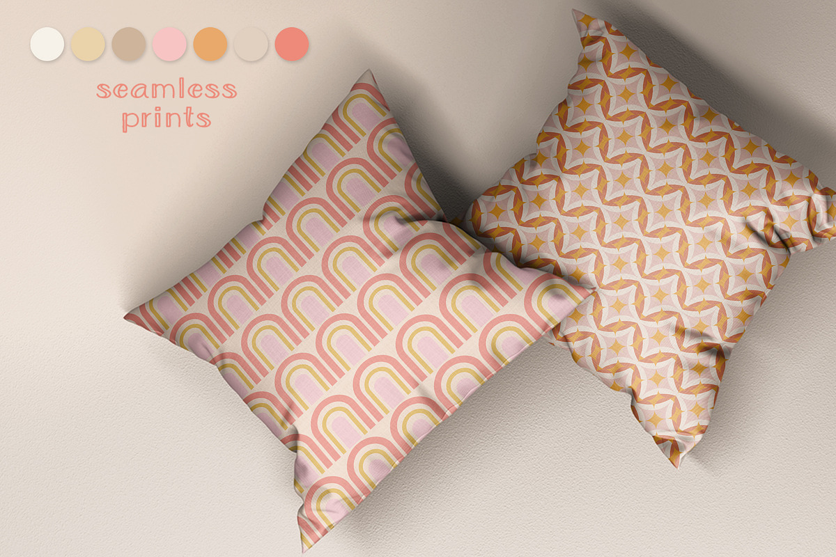 42 Groovy Retro Summer Patterns, a Pattern Graphic by Jennadesigns (Photo 8 of 21)