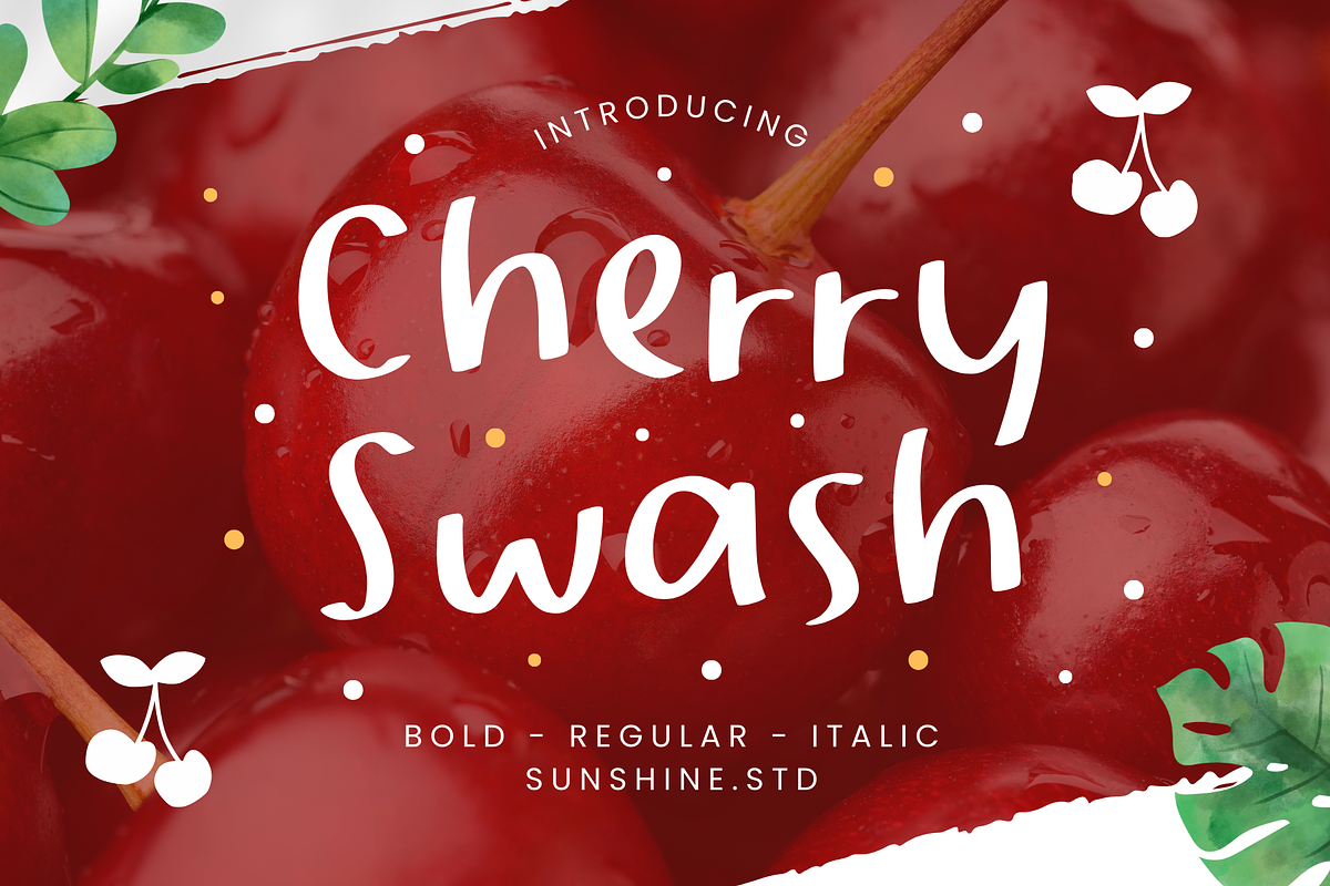 Cherry Swash Handwriting Font, a Handwritten Font by Suntype | Sunshine Std (Photo 1 of 9)
