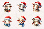 Funny Festive Sheep Faces, a Seasonal Illustration by CreationArt (Thumbnail 3 of 7)
