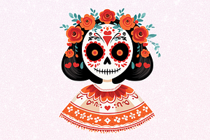 Dia De Los Muertos Skeleton Clipart