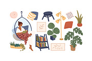 Woman relax at cozy home, a Person Illustration by Good Studio (Thumbnail 2 of 3)