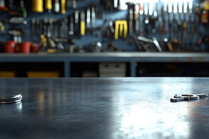 Metal tabletop with blurred automoti, a Photo by Iftikhar Alam