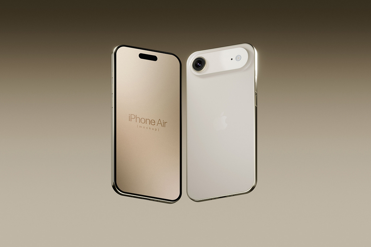 iPhone Air Mockup, an iPhone Mockup by Design Squad (Photo 3 of 4)