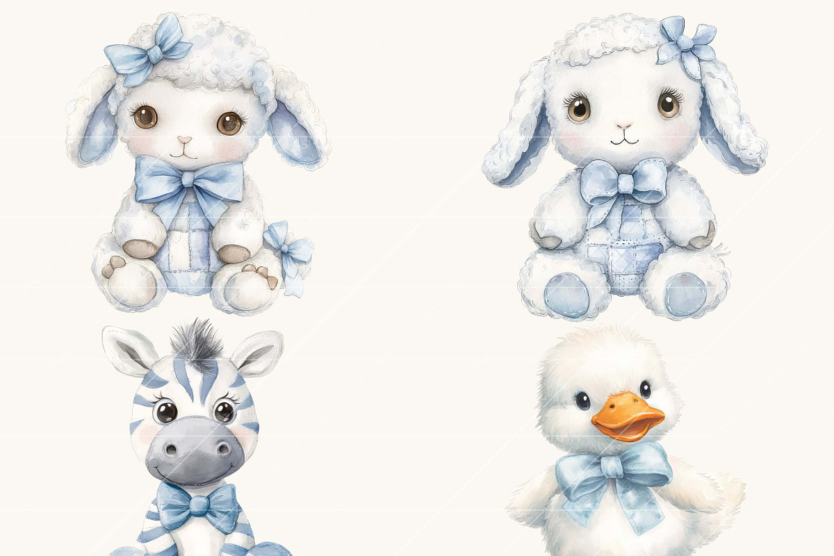 Vintage Plush Animals Clipart Bundle, an Animal Illustration by SparkyDesignsUS (Photo 5 of 9)