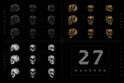 SKULLA- 27 SICK SKULL RENDERS, an Object Graphic by GOAT Design Co. (Thumbnail 5 of 6)