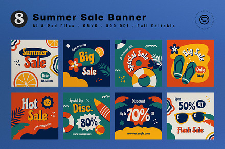 Summer Sale Banner, an UI Kit Template by graphicook