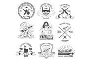 Vintage Emblem Pack  for Vape Shop, a Person Illustration by Vector Market (Thumbnail 3 of 7)