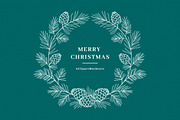 Christmas Wreath, Winter Monogram, an Object Graphic by ClipartMuchLove (Thumbnail 6 of 8)
