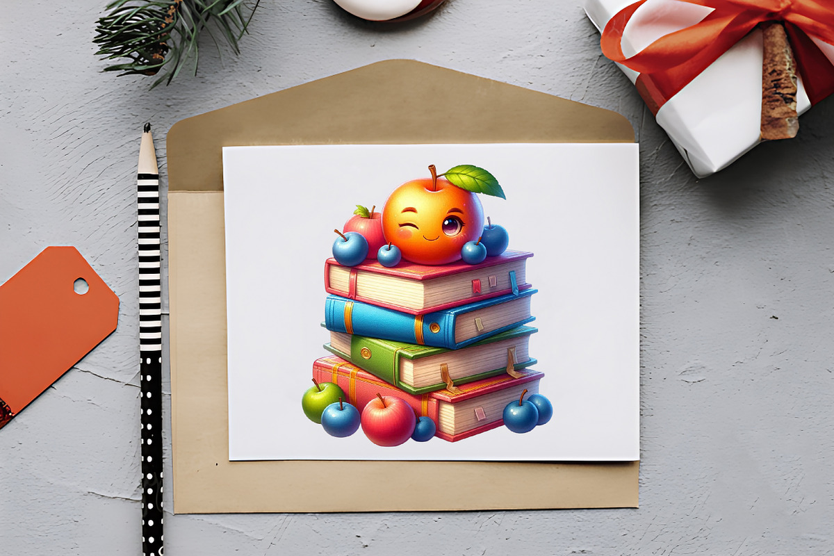 Back To School  Books Stacks PNG, an Illustration by RobertsArt (Photo 2 of 7)