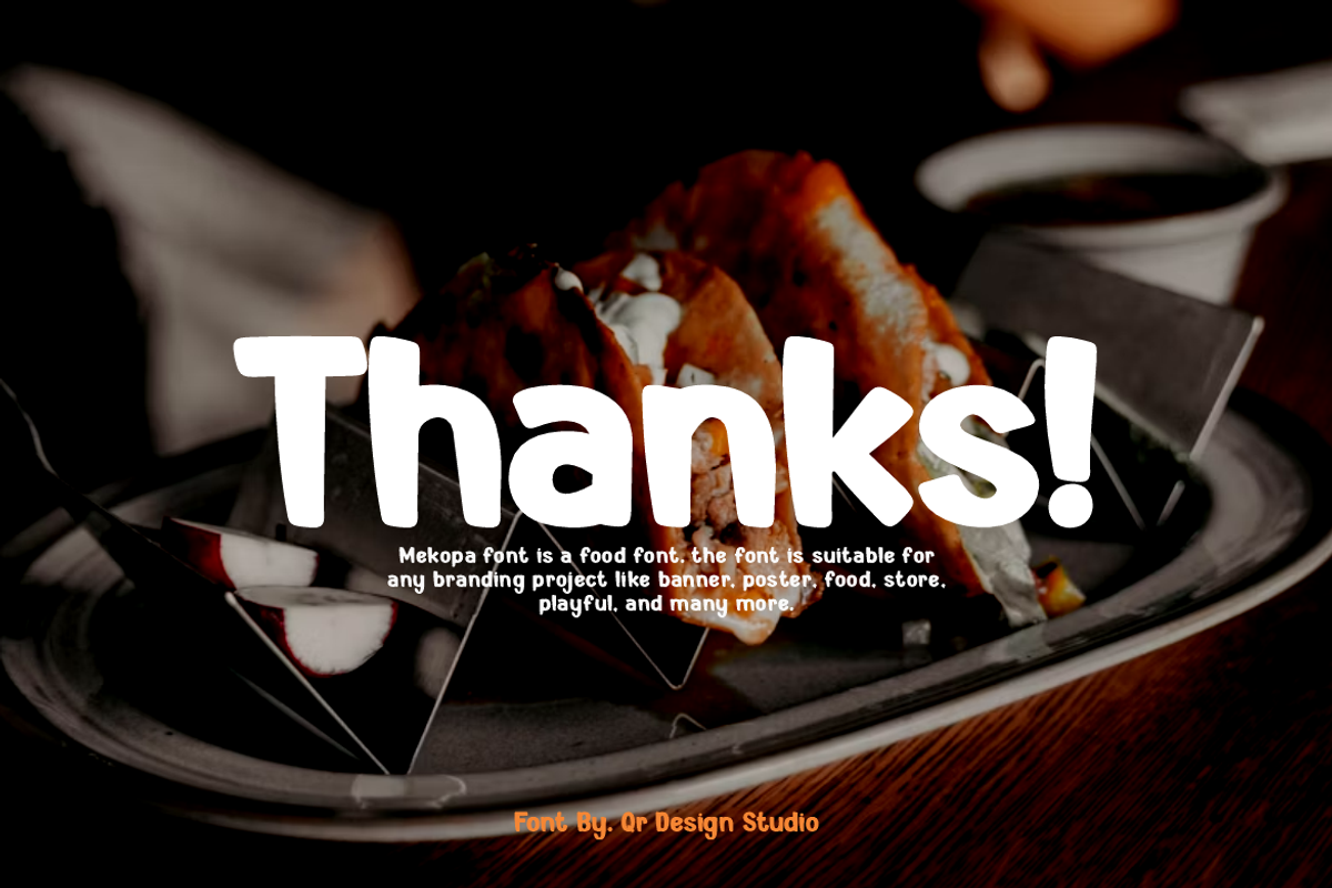 Mekopa - Food Font, a Sans Serif Font by QR Design Studio (Photo 8 of 8)