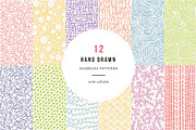 Bundle hand drawn patterns, a Pattern Graphic by Magnia (Thumbnail 8 of 17)