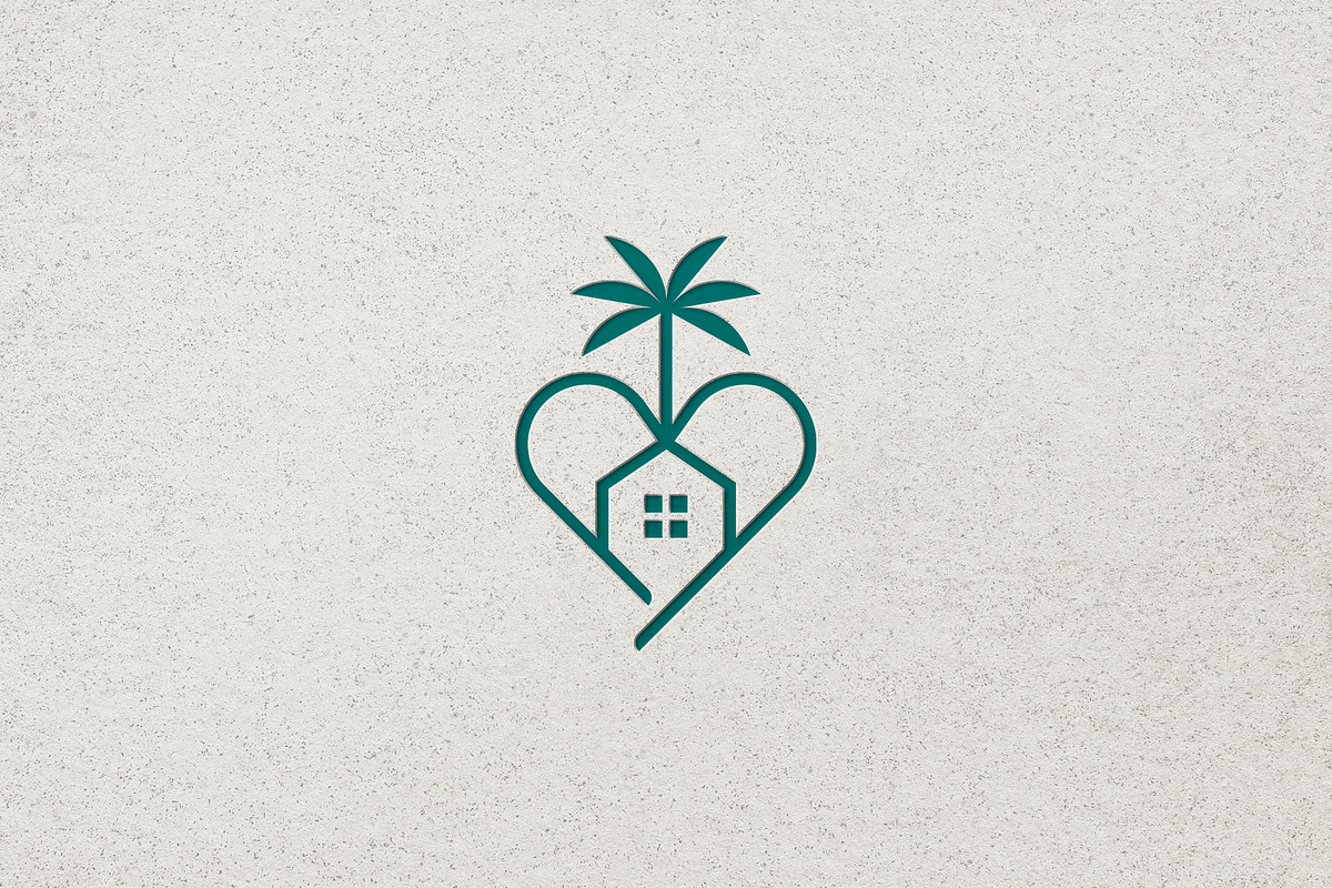 Minimalist Love House with Palm Logo, a Branding & Logo Template by Luxury Logos (Photo 4 of 4)