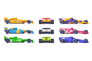 Cartoon formula cars. F1 racing car, a Sport Illustration by Stock-Smart-Start