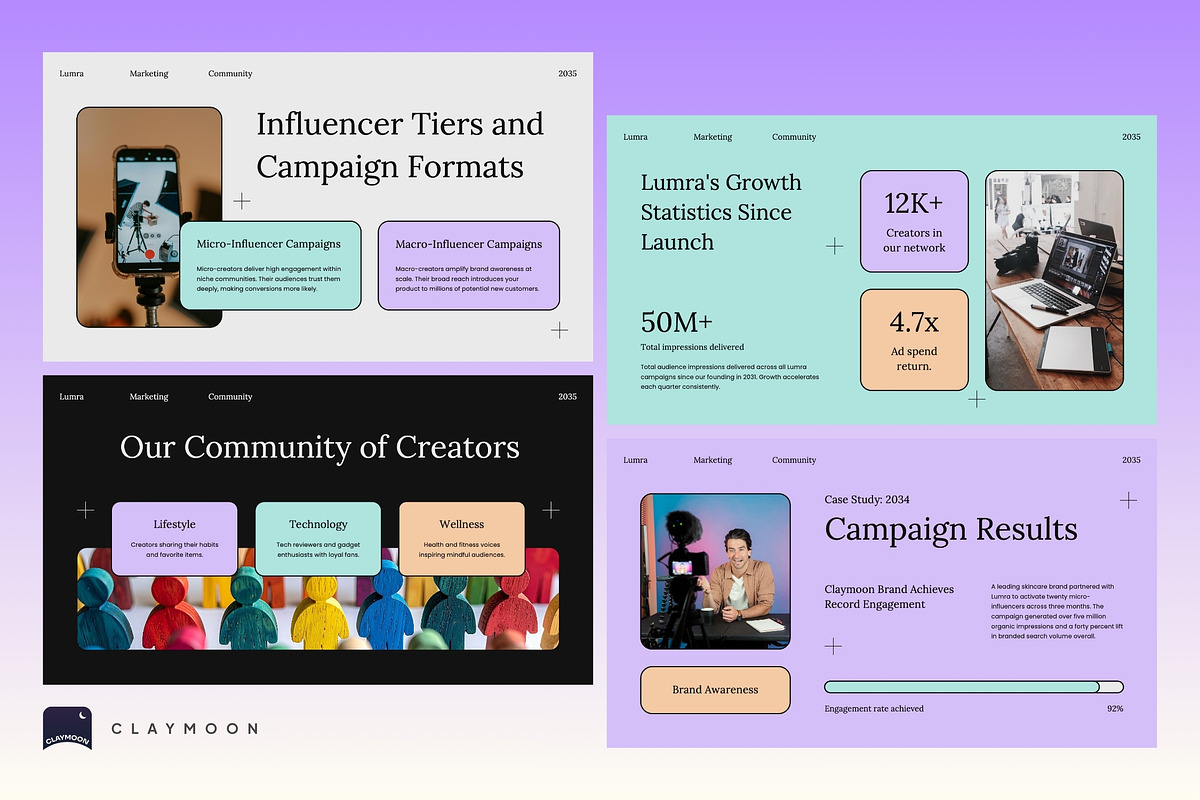 Influencer Marketing Agency, a Presentation Template by Claymoon Lab (Photo 6 of 7)