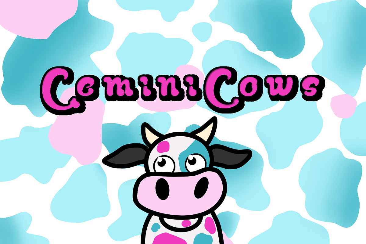 Gemini Cows Retro Typeface, a Font by Rachel McBride Creative (Photo 1 of 9)