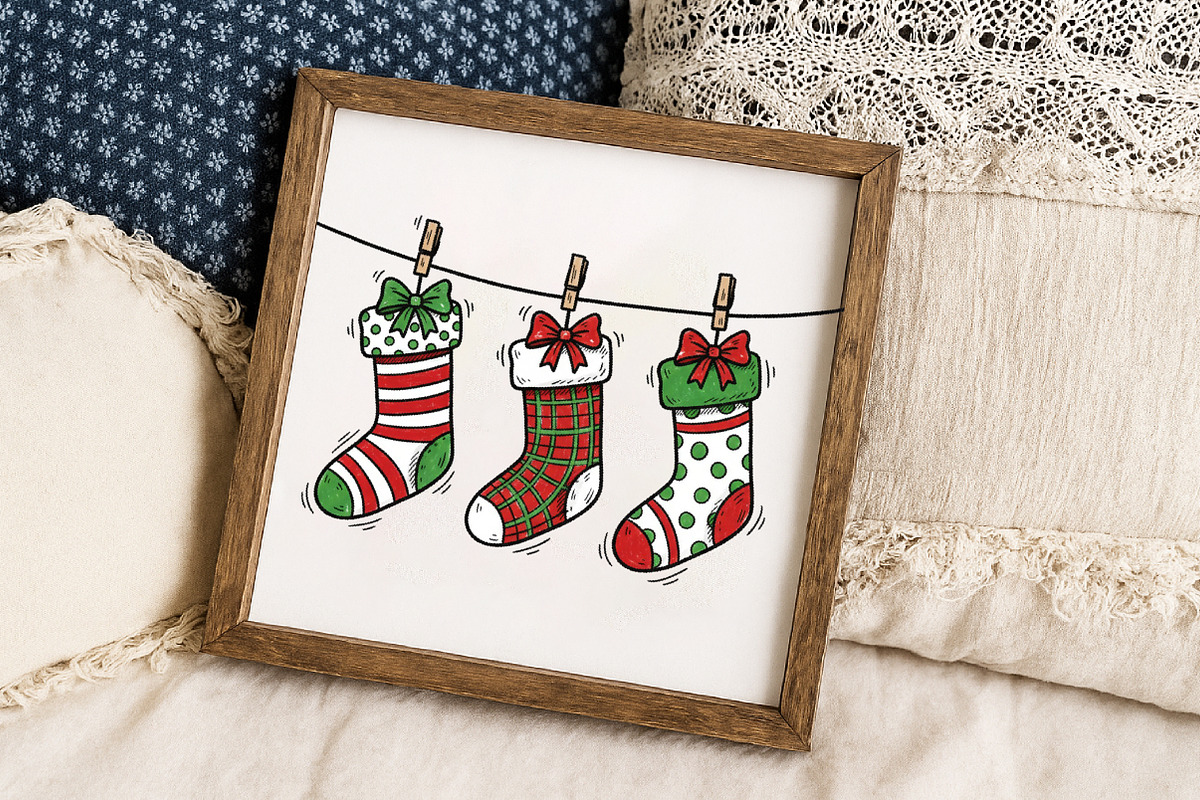 Christmas stockings PNG, an Illustration by Libby Wishes (Photo 4 of 6)