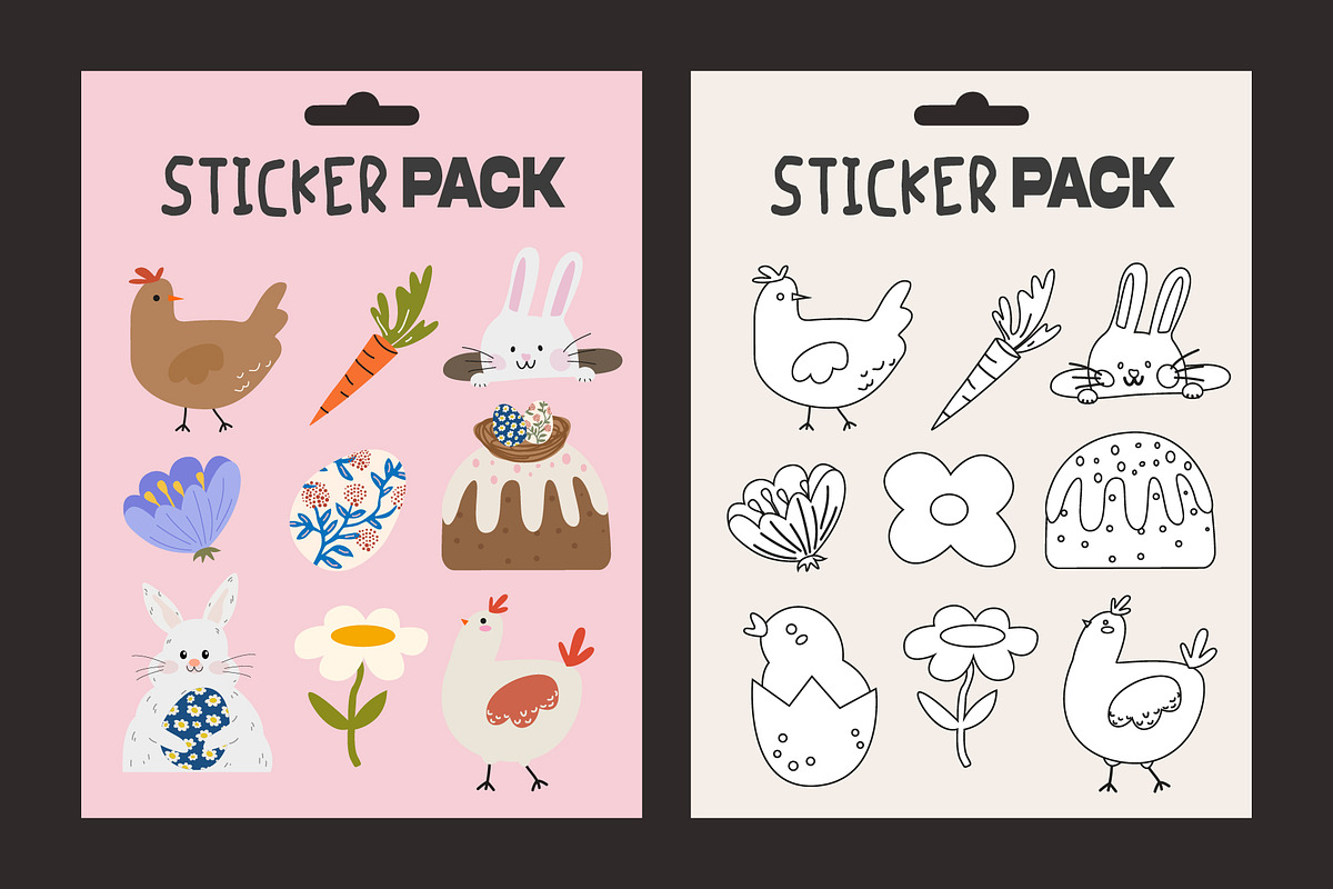 Easter Clipart Collection, a Decorative Illustration by Luamor (Photo 10 of 17)