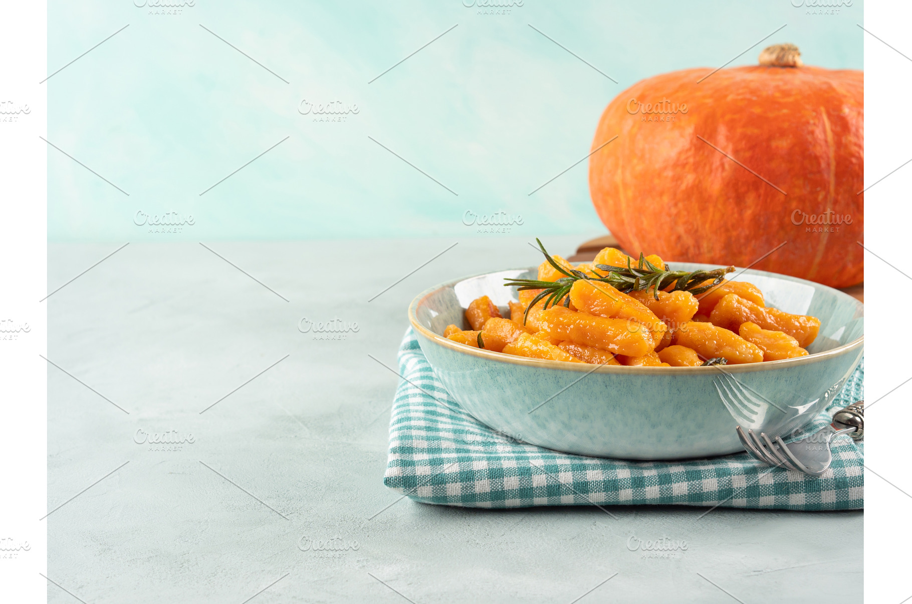 Pumpkin potato gnocchi easy Italian, a Food & Drink Photo by Lifemorning