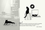 Vinyl Cat Illustration Bundle, a Decorative Illustration by Little Gremlin (Thumbnail 4 of 7)