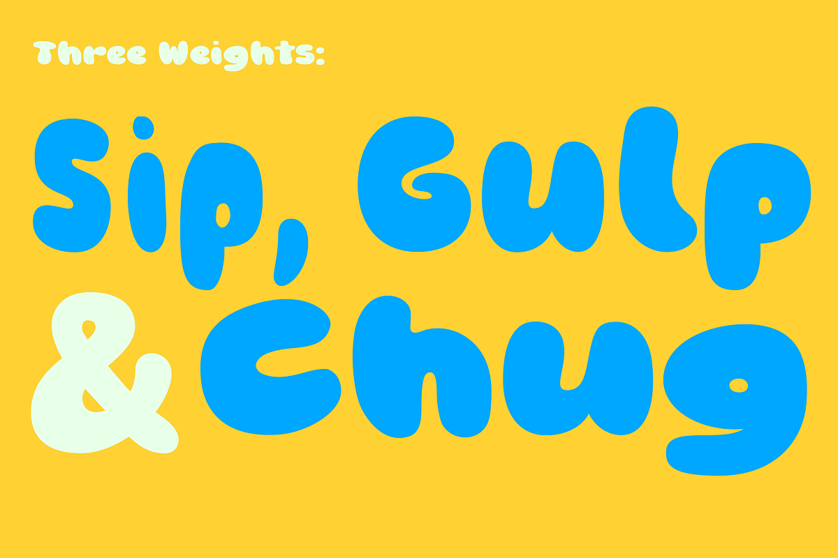 Banana Milk Bubble Display Font, a Handwritten Font by Colt Type Co (Photo 4 of 5)