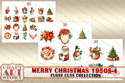 Merry Christmas Fussy-4 Cuts, a Decorative Illustration by CraftArtStory (Thumbnail 4 of 6)