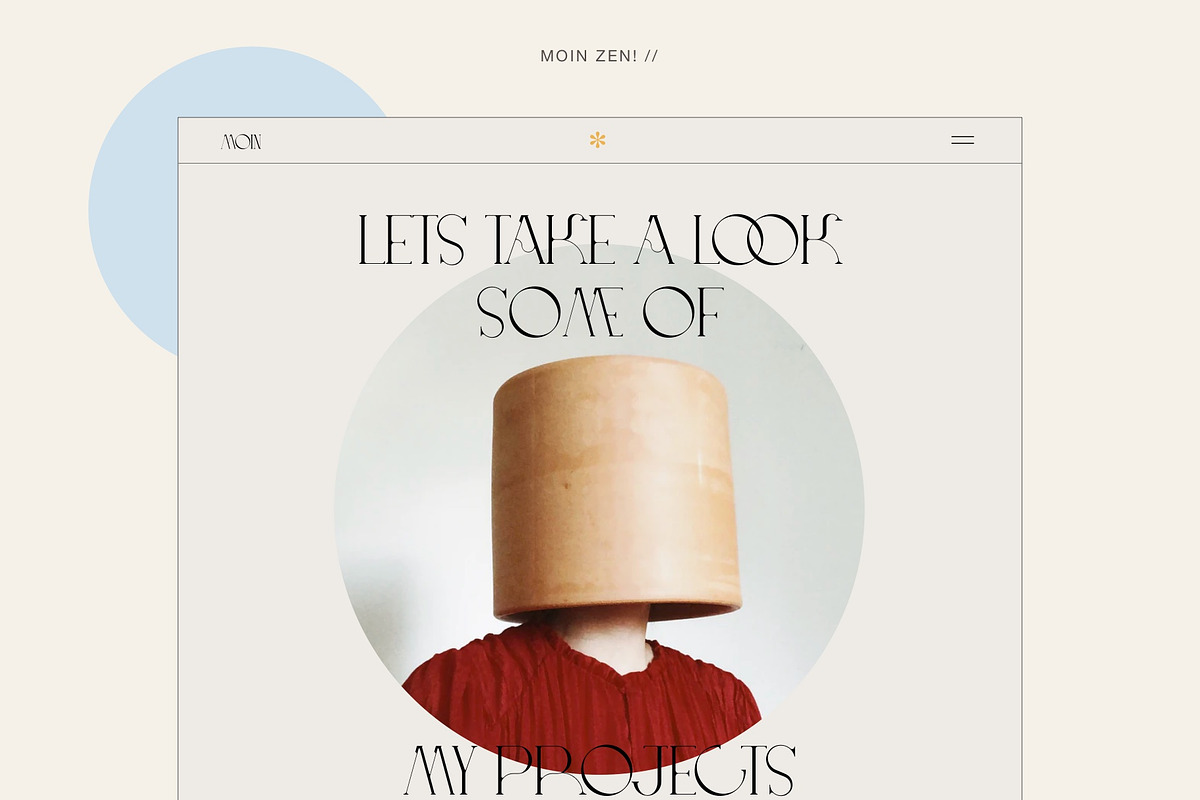 Moin Zen | Portfolio UI KIT Template, a Landing Page Template by Skolastika Phoebe (Photo 2 of 6)
