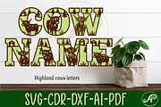 Highland cow alphabet letter set, an Object Graphic by A P Inspired Designs (Thumbnail 1 of 7)