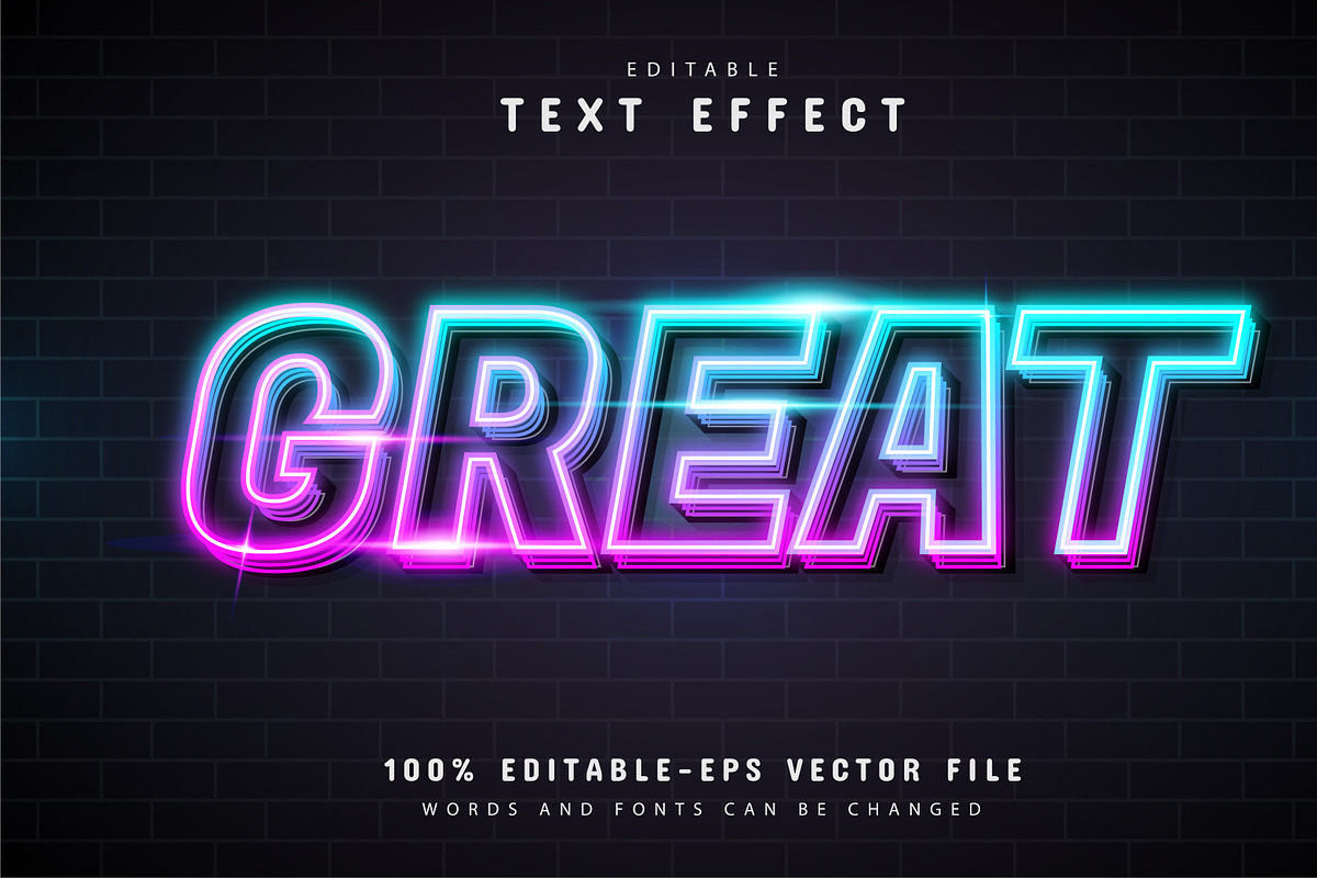 40 Neon text effect editable Vol 2, a Plug-in Add-On by Aglonemadesign (Photo 21 of 25)