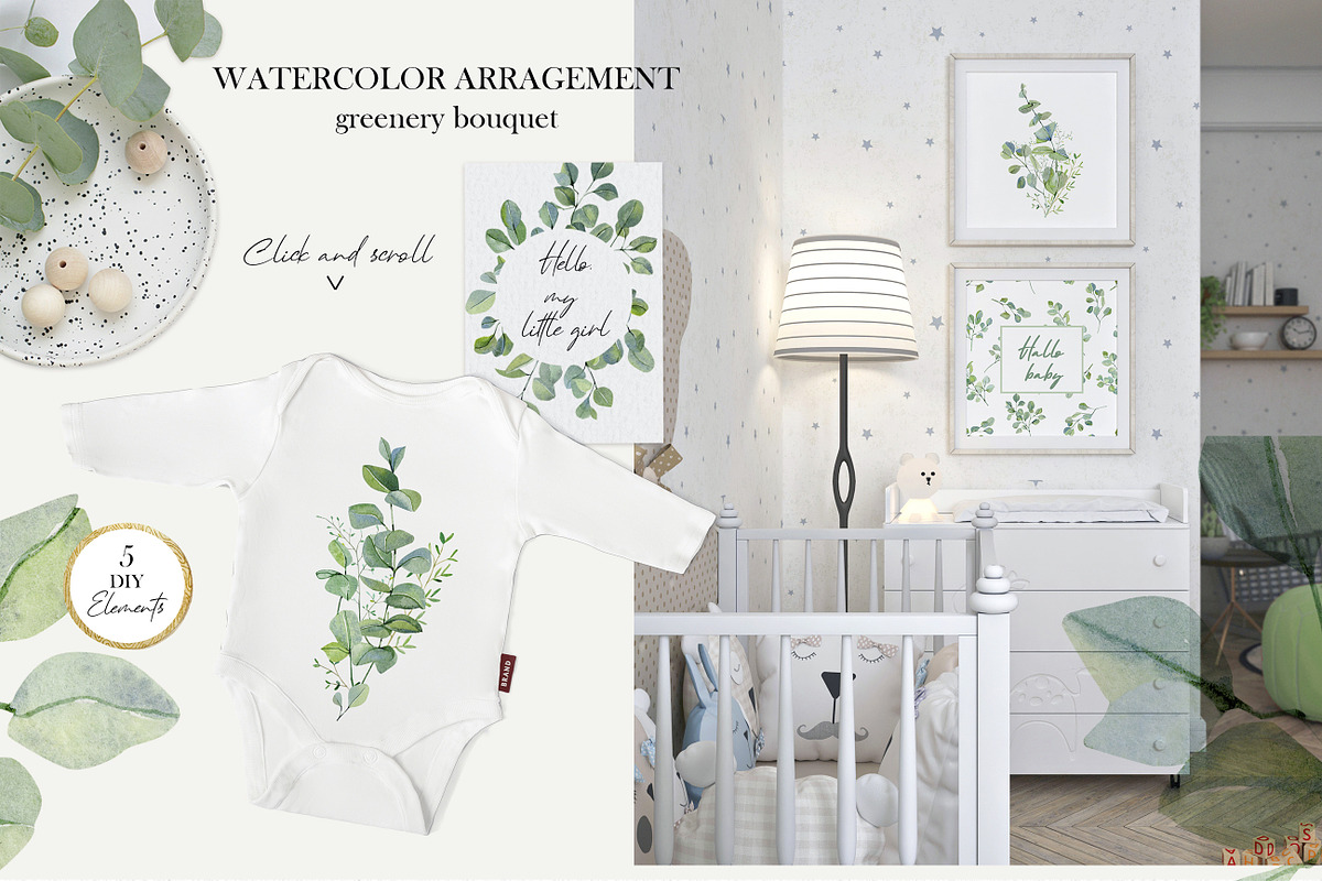 Watercolor EUCALYPTUS Greenery plant, a Decorative Illustration by AnnaTkachi (Photo 3 of 11)
