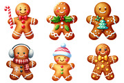 Christmas Gingerbread Man Clipart Bu, an Illustration by Daily.Designs (Thumbnail 3 of 5)