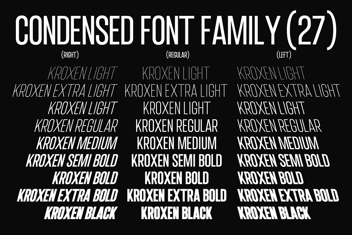 Kroxen - Condensed Font Family, a Sans Serif Font by Indotype Foundry (Photo 3 of 9)