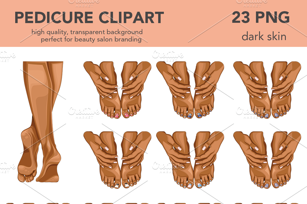 Pedicure Nail Salon Clipart, a Work Illustration by Serghei Caraulan (Photo 3 of 4)