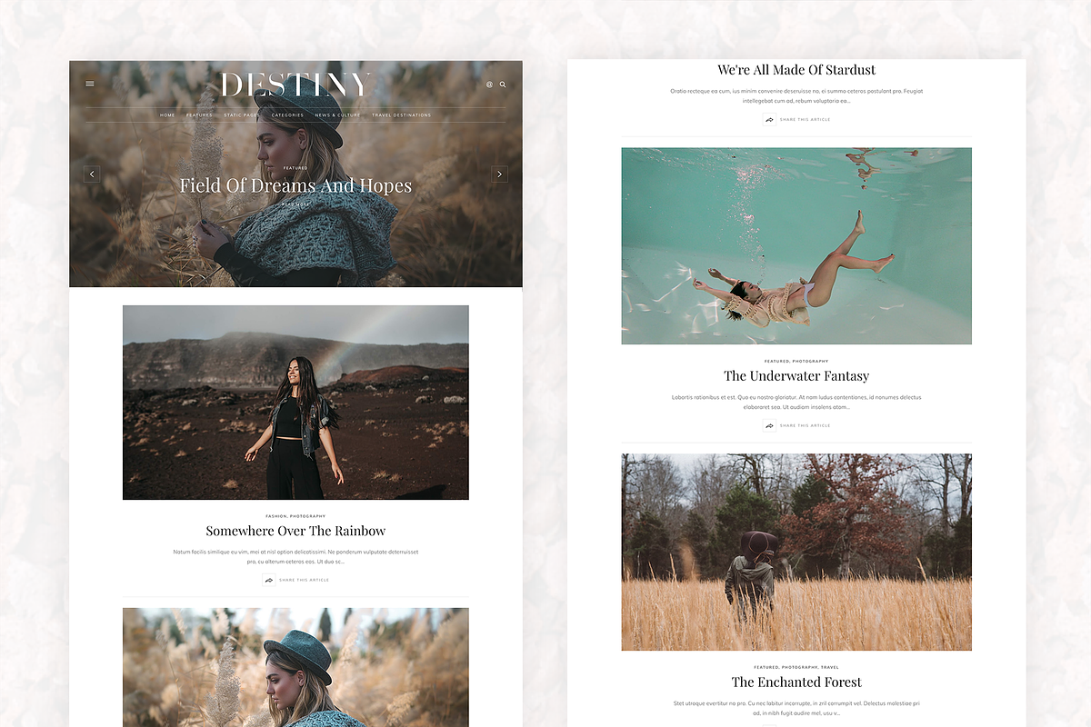 Blogger Template Responsive -Destiny, a Templates & Theme by ThemeShine (Photo 2 of 6)