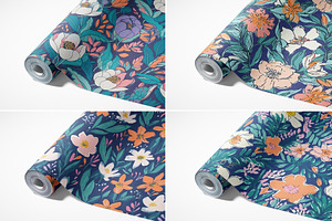 Summer Flowers Set Of 6 Patterns