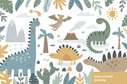 Jurassic Stories dinosaur clipart, an Illustration by Leysan Shayak (Thumbnail 3 of 8)