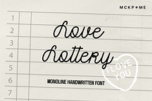 Love Lottery: Monoline font