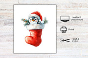 Christmas Stocking Clipart, an Illustration by Canvas Craft (Thumbnail 7 of 7)