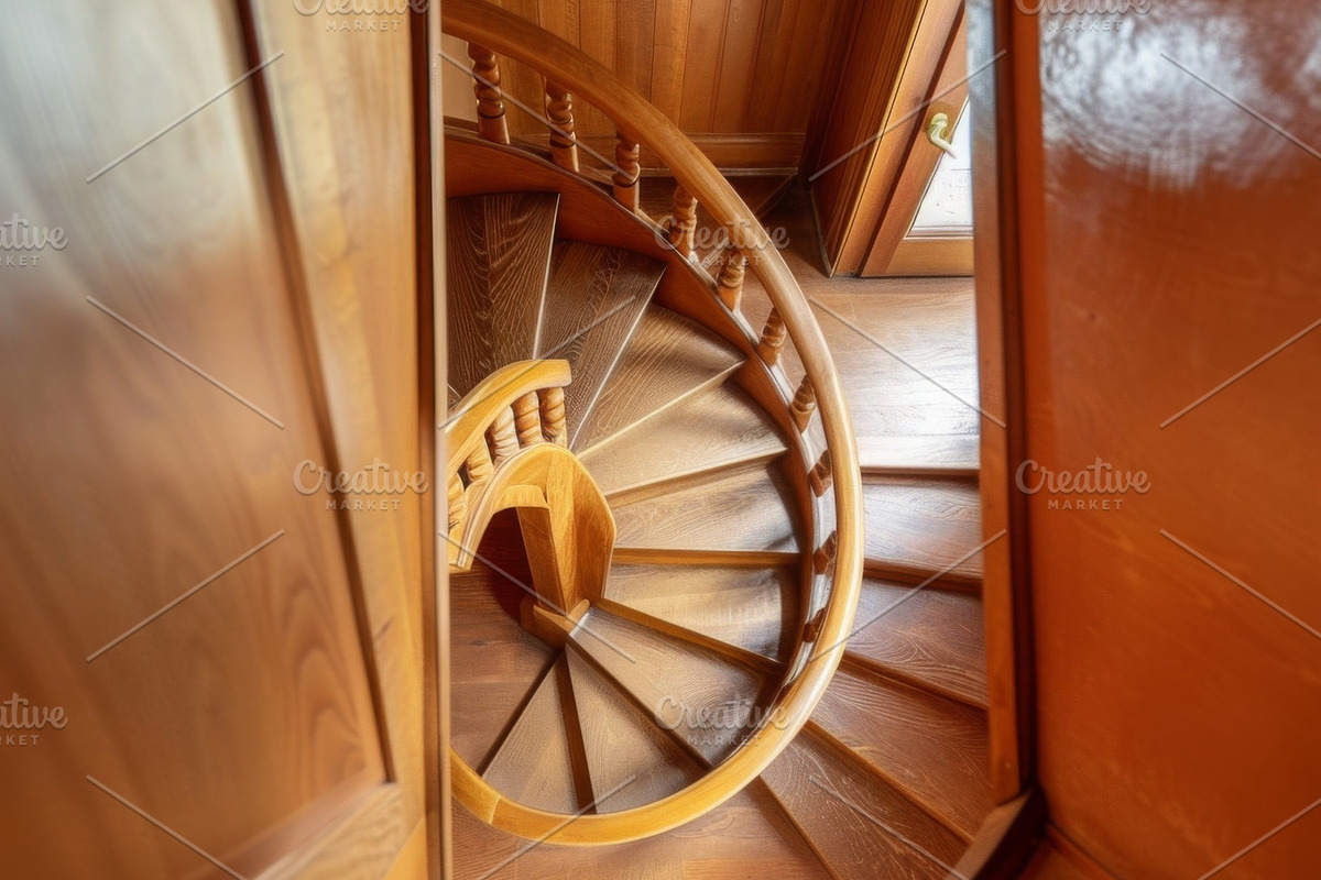 69 Spiral wooden staircases, an Architecture Photo by Handmadefont (Photo 23 of 73)