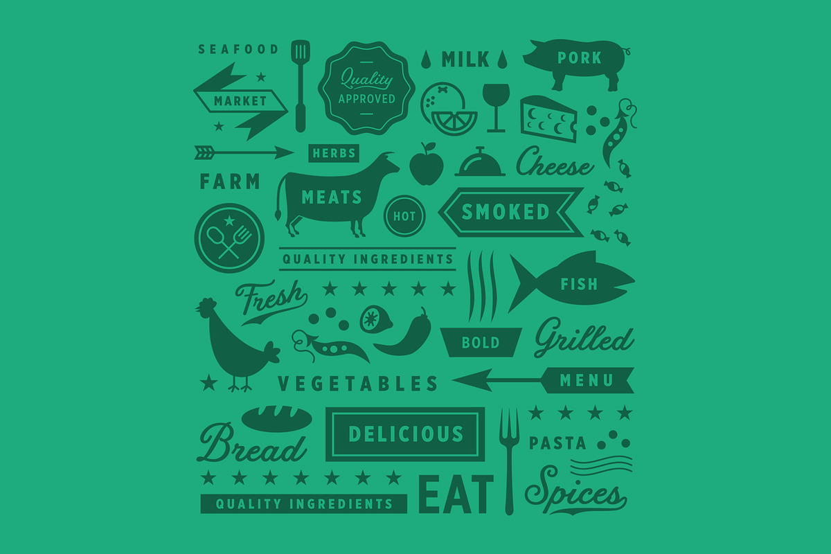 Food & Beverage Pattern, a Food Illustration by Steve Wolf Designs (Photo 3 of 3)