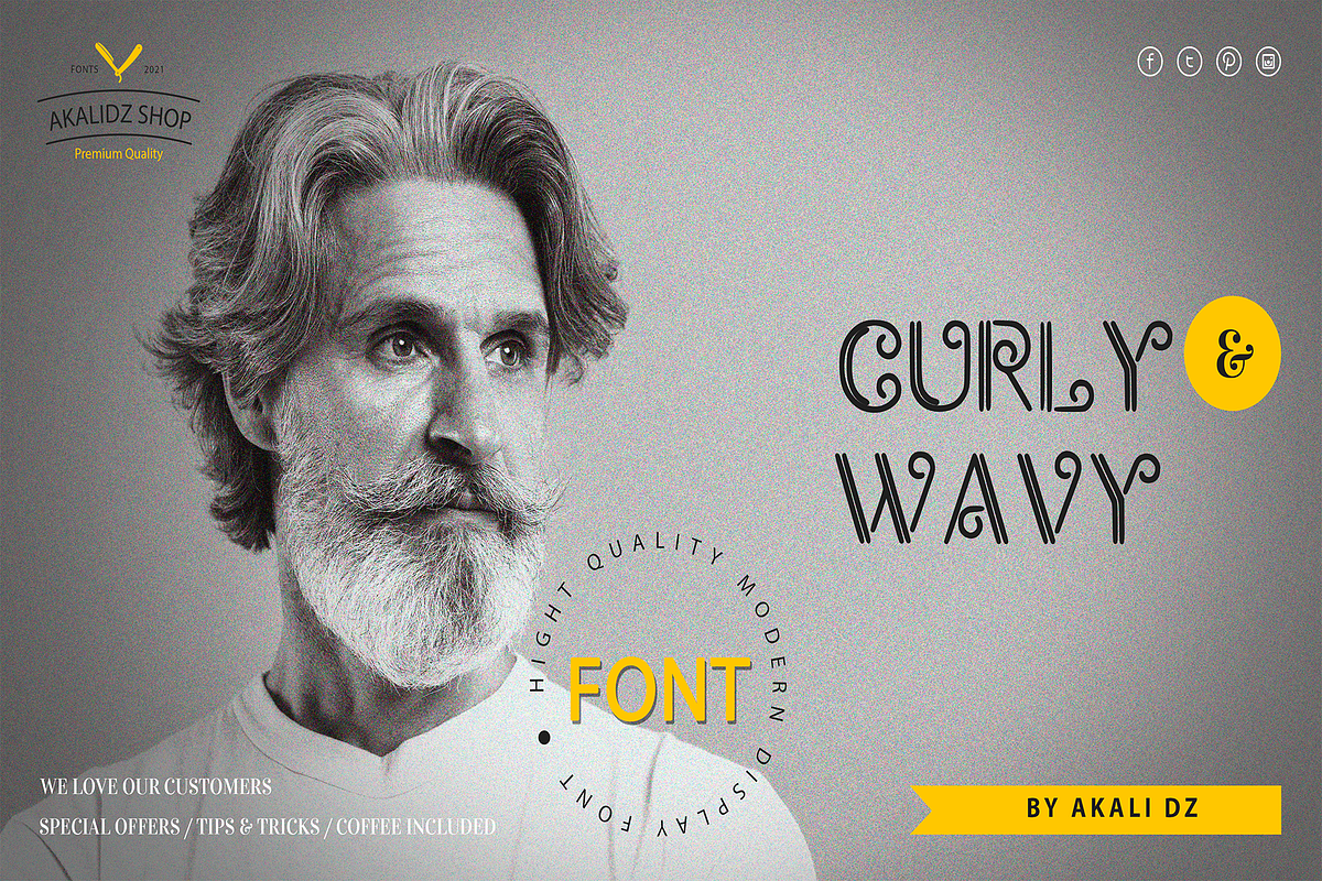CURLY & WAVY FONT, a Serif Font by Dz Akali (Photo 1 of 4)