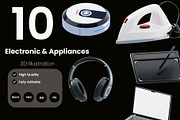Electronic & Appliances 3D Icon Pack, a 3D by baii09 (Thumbnail 1 of 4)