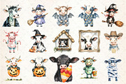 Funny Halloween Boo Cow Clipart, a Seasonal Illustration by Rose Art (Thumbnail 3 of 4)
