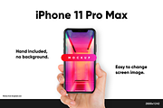 iPhone 11 Pro Max Mockup with Hand, an iPhone Mockup by Design Bits (Thumbnail 2 of 5)