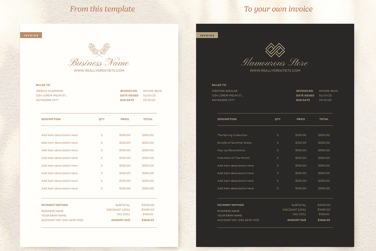 Bundle of Letterhead and Invoice, a Stationery Template by Creatif Foundry (Photo 6 of 7)